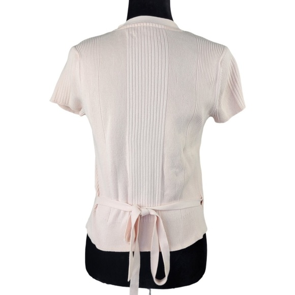 Tommy Hilfiger Woman’s Light pink wrap short sleeve knit top size S - Picture 11 of 11